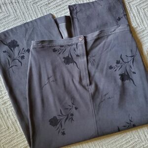 Vintage Norton McNaughton Grey Floral Maxi Skirt